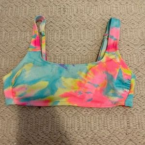 tie-dye bathing suit top